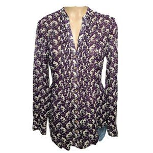 Anthropologie Maeve 6 Blouse Monkey Print …